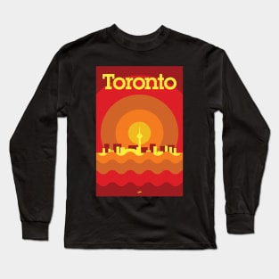 Toronto Minimalism - Summer Red Long Sleeve T-Shirt